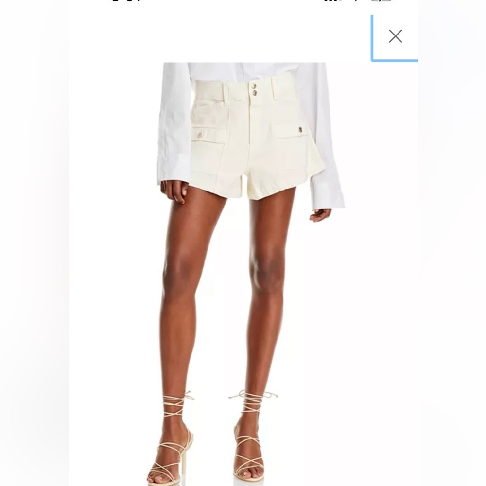 PAIGE Olivia Cargo Short 28 in Quartz Sand